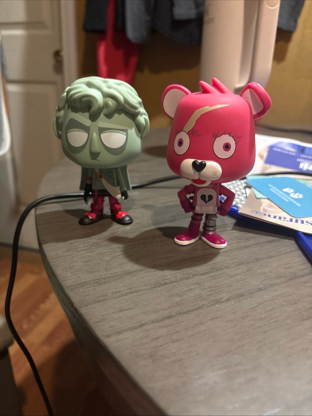 Funko Pink Bear and Green Zombie Vinyl Figures